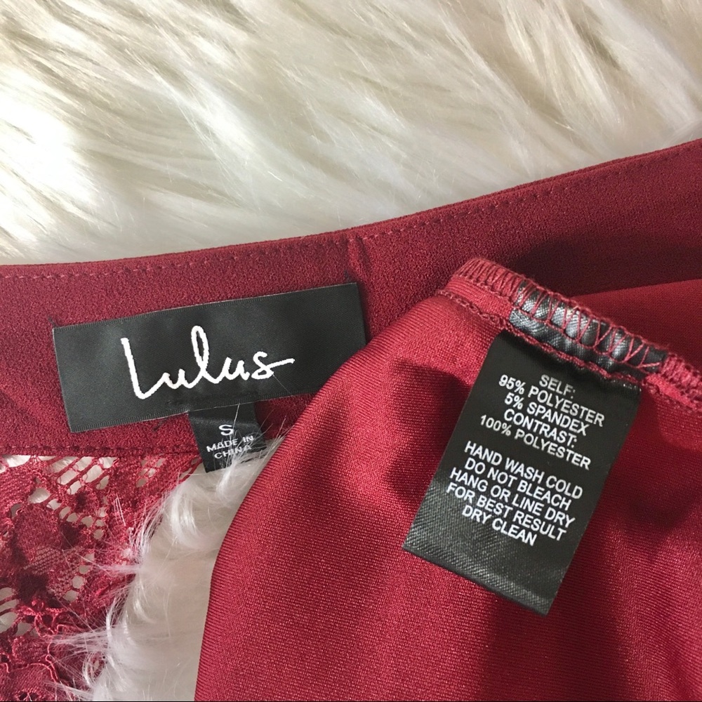 Lulus Rayleigh Burgundy Halter Mini Dress in S and M NWT - Picture 16 of 16